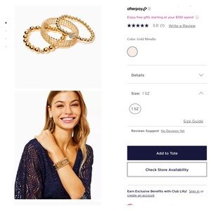 Lilly Pulitzer lace bracelet set